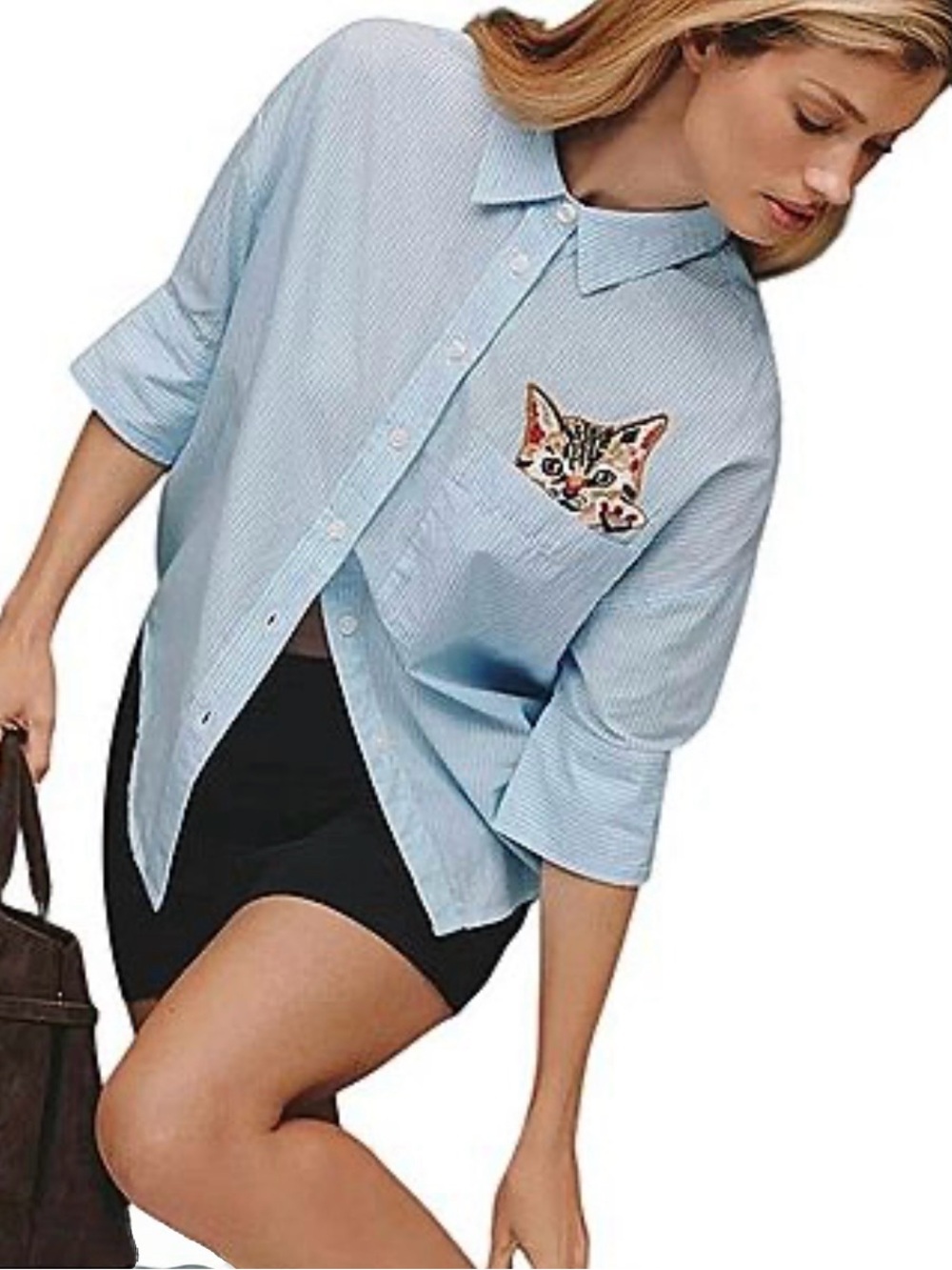 Maeve by Anthropologie Mabel Pocket Buttondown Shirt Sz XS